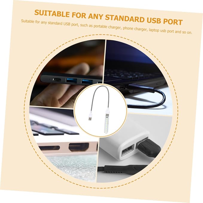 ARTIBETTER U Disk Night Light Indoor Night Lamp Outdoor Camping Light USB Light Atmosphere Light Clip on Desk Lamp Computer Lamp Corridor Light Computer Accessories LED PVC Student Light Bulb