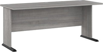 Bush Business Furniture Studio A 72W Computer Desk in Platinum Gray, 6 Foot Gaming and Work Table for Home or Professional Office