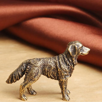 Solid Brass Sheepdog Statue - Vintage Decor Piece for Desk or Shelf for Dog Lovers(Sheepdog)