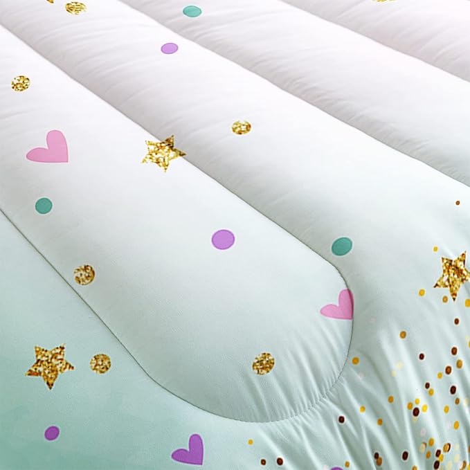 CVHOUSE Butterfly Bedding Set,Butterfly Comforter Queen,Butterfly Comforter Set for Girls Kids Teens,Butterflies Quilt Set with 1 Comforter and 2 Pillow Cases- 3 Piece