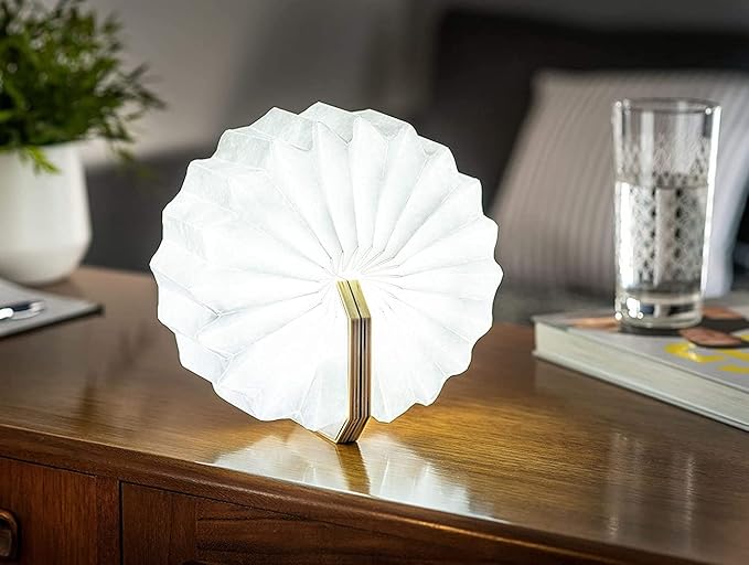 Gingko Natural Walnut Wood Smart Accordion Lamp