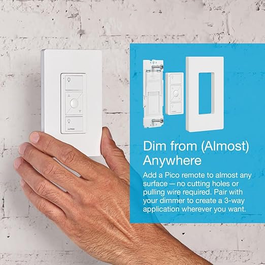Lutron Caseta Original Smart Dimmer Switch ELV+ (Lutron Hub Required), 250W LED, Single-Pole/3-Way, Neutral Required, PD-5NE-WH, White