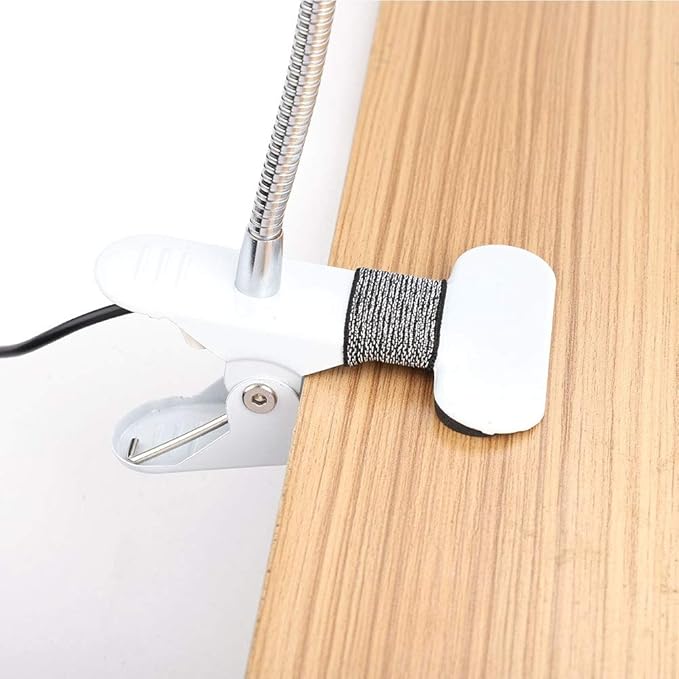 Desk Lamp with Clamp, Mini LED Lamp USB Rechargeable Warm/White Light Changeable Eye Protection Bed Light for Night Reading, Tattoo, Eyelash Extension, Make Up Lamp