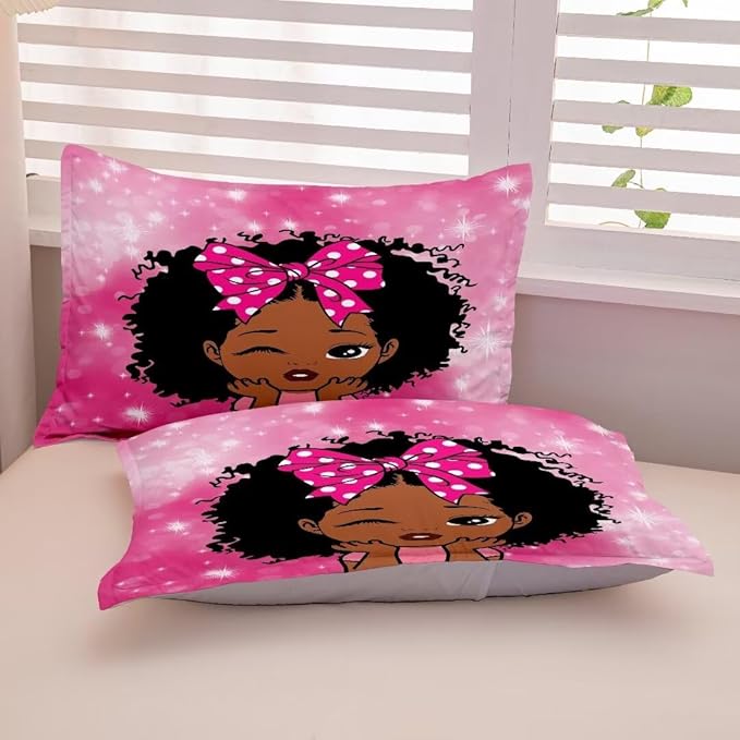 Black Girl Comforter Set Queen for Kids Teens,Black Girl Magic Bedding Set,African American Girl Inspirational Quotes Comforter Set,Black Princess Bed Bedroom Set