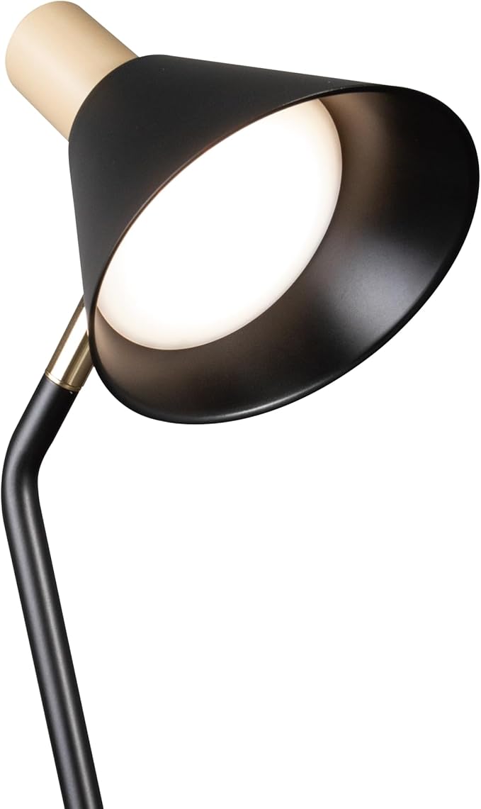 OttLite Merge LED Desk Lamp with Wireless Charging - ClearSun LED Technology, 3 Brightness Settings & Color Temperature Modes with Touch Activated Controls - Includes Storage Area for Desk Supplies