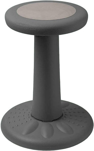 Studico ActiveChairs Kids Wobble Stool, Flexible Classroom Seating improves Focus, Posture & Helps ADHD/ADD. Get The Wiggles out Active Fidget Desk Chairs, Pre-Teen 17.75" Chair, Ages 7-12, Grey