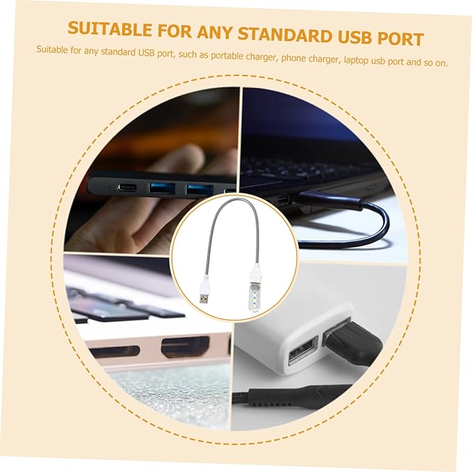 ARTIBETTER 3pcs U Disk Night Light Led Night Light Gooseneck Desk Lamps Indoor Light Bulbs for Her Portable Light Bulb Nightlight Computer Light Field Camping Lights PVC Student