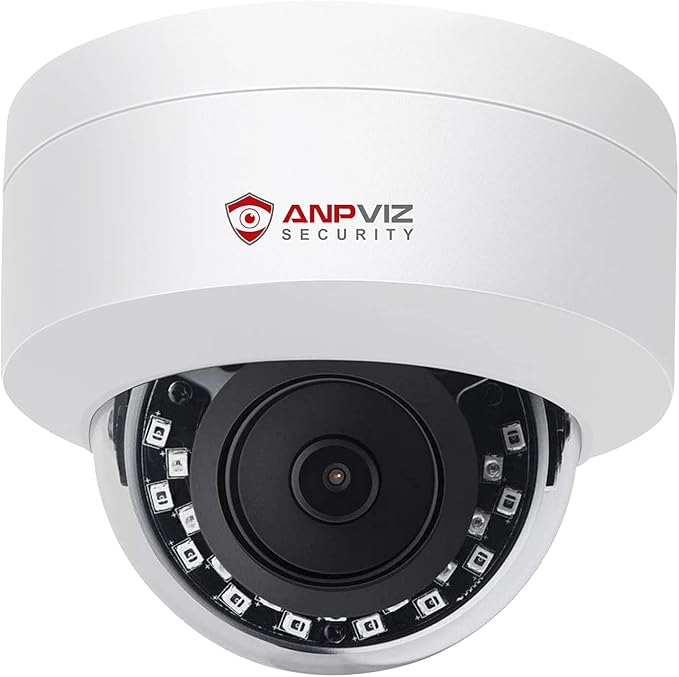 Anpviz 5MP PoE IP Dome Camera with Audio/Mic, IP Security Camera Outdoor Indoor, 98ft IR Night Vision, IP66 Waterproof, 2.8mm Lens, 24/7 Recording, Human Detection, Not PTZ, NDAA Compliant (U Series)