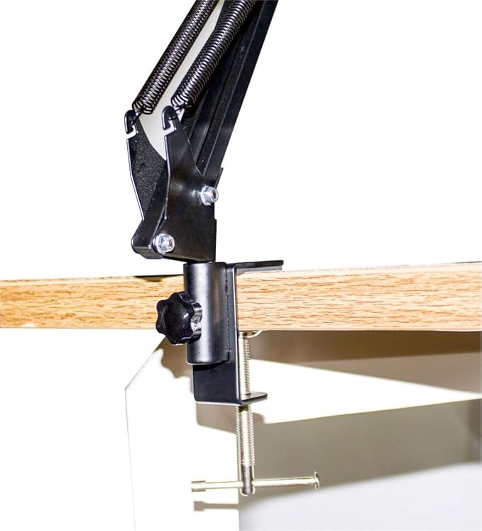 Desk lamp Clamp: 2PACK 1/2 Enlarge Hole Replacement C Clamp Desk Light,Magnifying Glass w/ Light,Table Mic Stand,Mic Arm Desk Mount, Phone Holder,for Office Work Task (M Black) (C CLAMP SMALL)