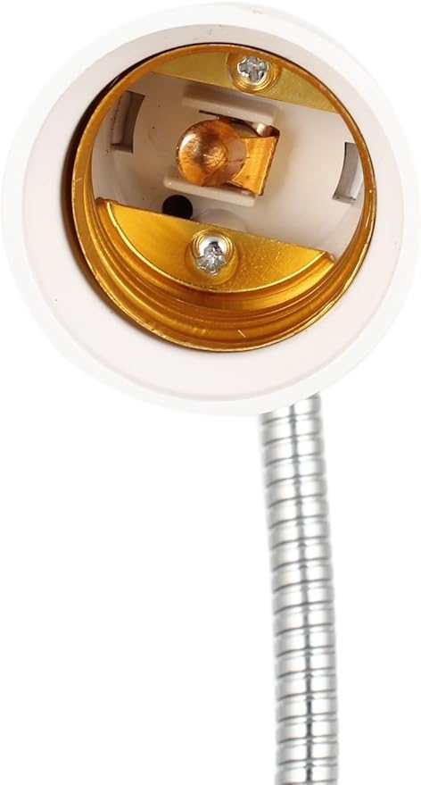 2pcs - AC 110-220V US Plug Flexible Aluminum Wire Neck Metal Clip Holder with Switch for E26/E27 Socket LED CFL Plant Growth Lights Desk Lamp Holder