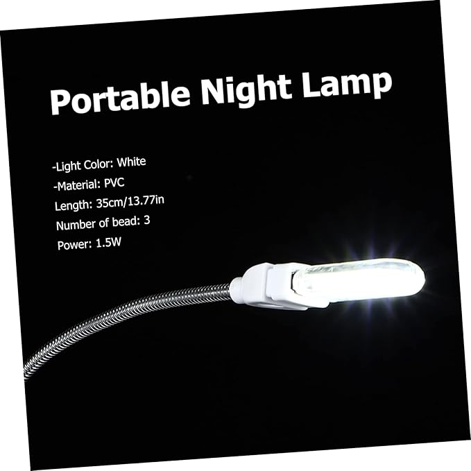 ARTIBETTER 3pcs U Disk Night Light Led Night Light Gooseneck Desk Lamps Indoor Light Bulbs for Her Portable Light Bulb Nightlight Computer Light Field Camping Lights PVC Student
