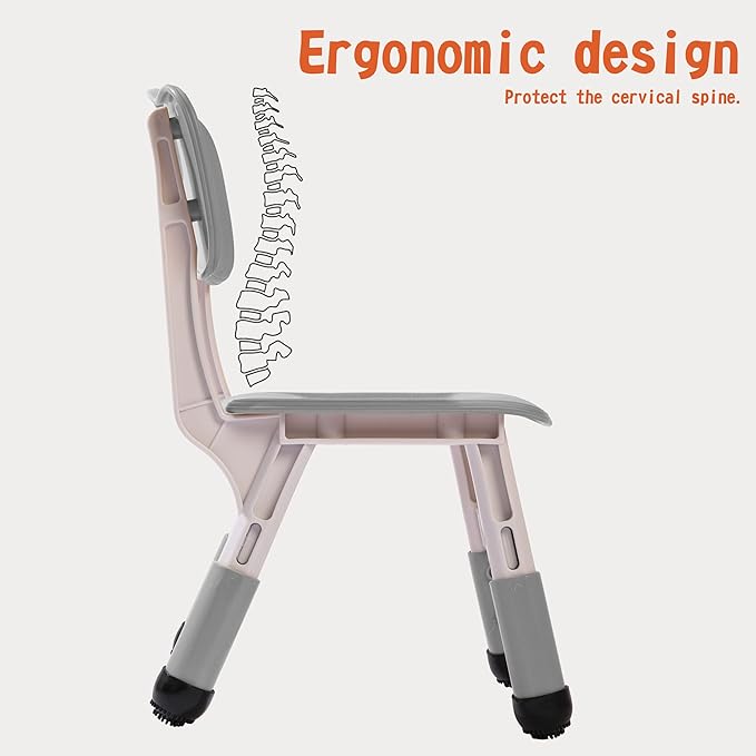 Kids' Desk Chairs Adjustable Height is Suitable for Children's Chairs Used in Families, Schools and Day-Care Between 2-10 Years Old The Max Bearing Capacity is 220LB(6PCS-Mint Green)