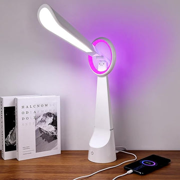Upgraded LED Desk Lamp with 7 Colours Change, Eye-Caring Table Lamp with USB Charging Port Suitable for Table Bedroom Bedside Office Study,8W (White)