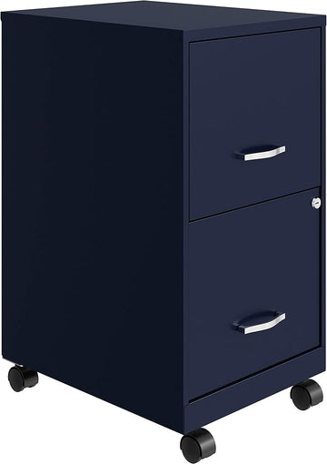 LYS SOHO File/File Mobile File Cabinet, Navy
