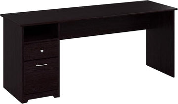 Bush Furniture Cabot 72W Computer Desk with Drawers in Espresso Oak
