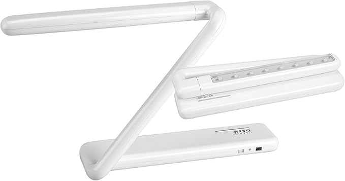 On My Desk Folding LED Rechargeable Lamp, 10.5", White