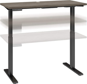 Bush Business Furniture Move 60 Electric Ergonomic Sit-Stand Computer Table for Home and Professional Office, 48W x 24D, Modern Hickory