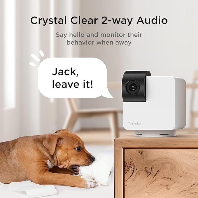 Petcube Cam 360 The Pack of 2 Camera | Ultimate Interactive WiFi Pet and Home Security Pan-Tilt Camera with Phone App, 1080p HD Video, 360° Rotation, Night Vision, Smart Alerts for Home Surveillance