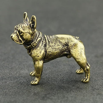 Vintage Solid Brass Miniature - Delicate Bulldog Desk Ornament for Pet Enthusiasts - Exquisite Collectible and Home Décor Accent（Bulldog）
