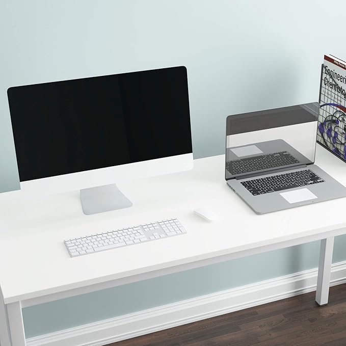 SDHYL 63 inches Contemporary Computer Desk Spacious Workstation Sturdy Writing Desk Meeting Desk, Black Walnut, S7-GCP2AC3-160WW