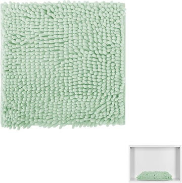 Locker Rug school girl rugs Carpet Chenille 100% Microfiber Locker Carpet with Non Skid Backing Locker Decorations (Green, 10X10)