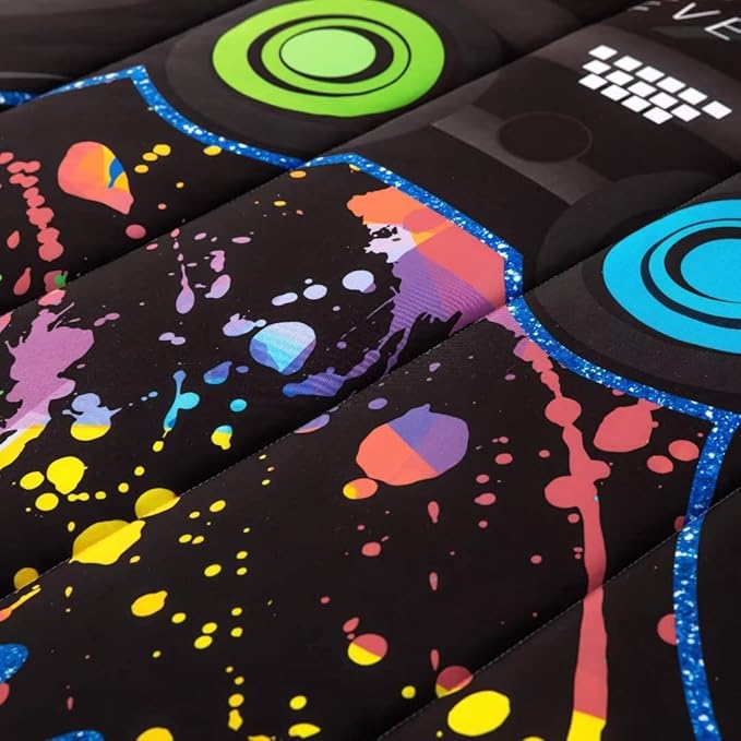 Gamer Comforter Sets for Teen Boys,Gaming Bedding Sets Twin,Video Game Bedspread,Game Gamepad Bed Set,Controller Bedding Gamer Home Decor 3 Piece 1 Comforter and 2 Pillowcases