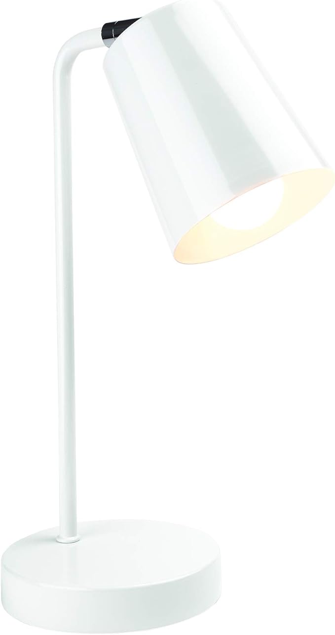 Newhouse Lighting NHDK-OS-WH Oslo Contemporary Desk Lamp with LED Bulb Included, White