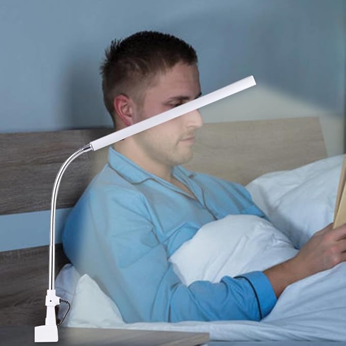 FILFEEL Tattoo Light, Ultra-Slim LED Desk 360 Degree Rotation Metal Arm Eye-Caring Office Lamp Makeup(US Plug)