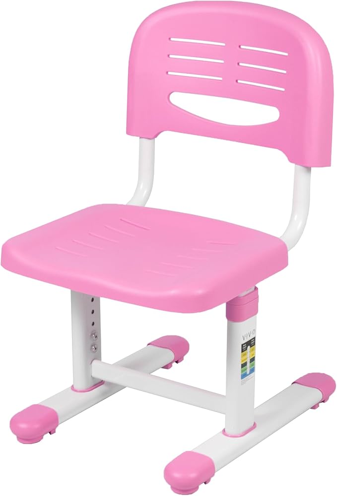 VIVO Height Adjustable Kids Desk Chair, Chair Only, Designed for Interactive Workstation, Universal Children's Ergonomic Seat, Pink, DESK-V201P-CH