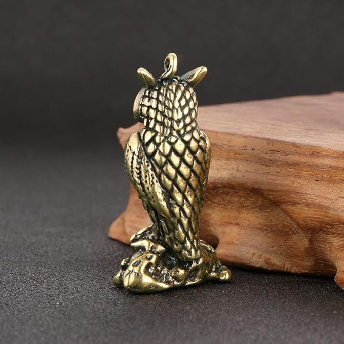 Vintage Solid Brass Owl Figurine - Adorable Desk Decor for Collectors - Perfect Home or Office Accent(Little Owl)