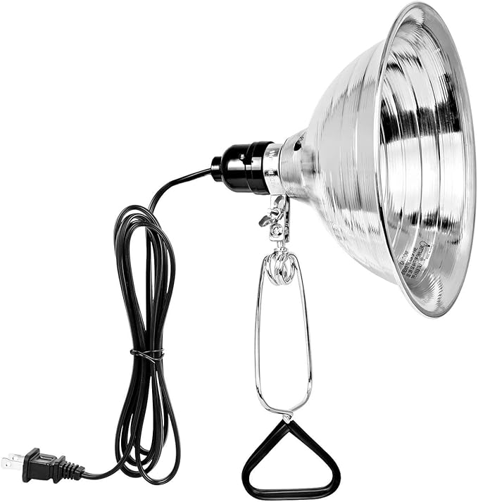 Simple Deluxe Clamp Lamp Light 150 Watt with 8.5 Inch Aluminum Reflector (no Bulb Included), 6 Feet Cord, 1 Pack, Black, New Version