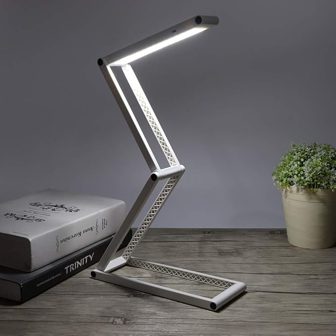LED Desk Lamp, Foldable Portable USB Rechargeable Table Light 2 Modes Dimmable for Architect Table Office Home