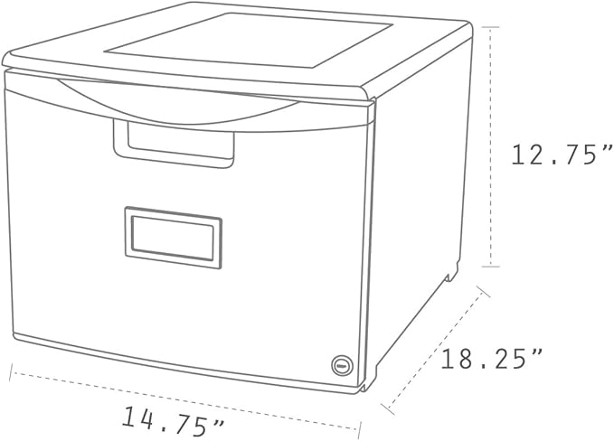 Storex 61265B02C File Cabinet, Case of 2, Black