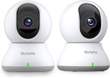 blurams Indoor Camera, 2K Pet Camera 360° Security Camera for Home Security with Phone App, Motion Tracking, 2-Way Audio, IR Night Vision, Siren, Works with Alexa & Google Assistant(2.4GHz ONLY)