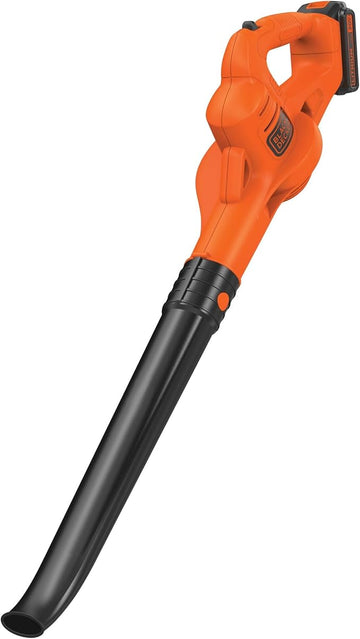 BLACK+DECKER 20V MAX Cordless Leaf Blower, Lawn Sweeper, 130 mph Air Speed, Lightweight Design, Battery and Charger Included (LSW221)