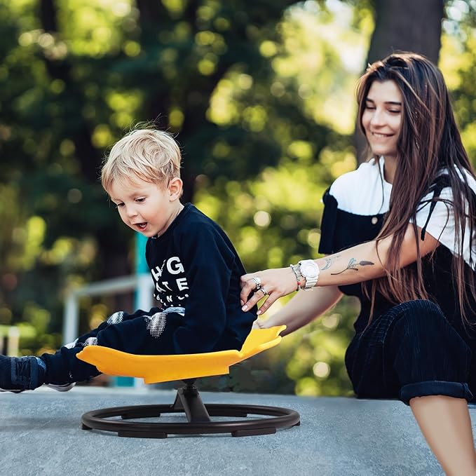 Autism Sensory Products Sit and Spin Kids Swivel Chair for Kids Toddlers Sensory Spinning Seat Improve Kids' Carsickness, Seasickness, Airsickness
