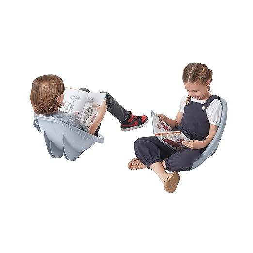 ECR4Kids Leaf Floor Seat, Rocker Chair, Grey, 6-Piece