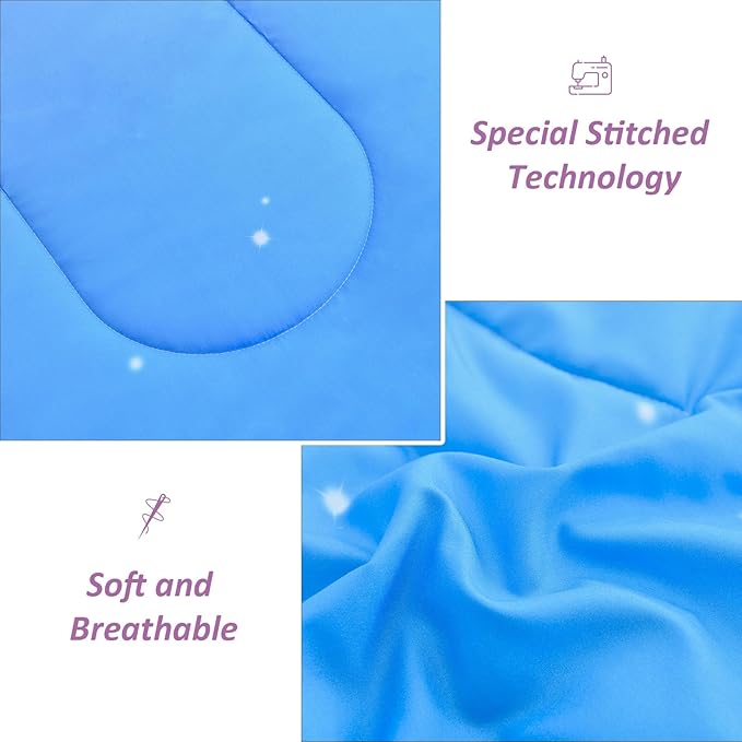 Dinjoy Girls Comforter Set Full Size Colorful Rainbow Ombre Pink Blue Bedding Set Gradient 7 Pieces Bed in A Bag for Kids Teen Girl Women(1 Comforter, 1 Flat Sheet, 1 Fitted Sheet)