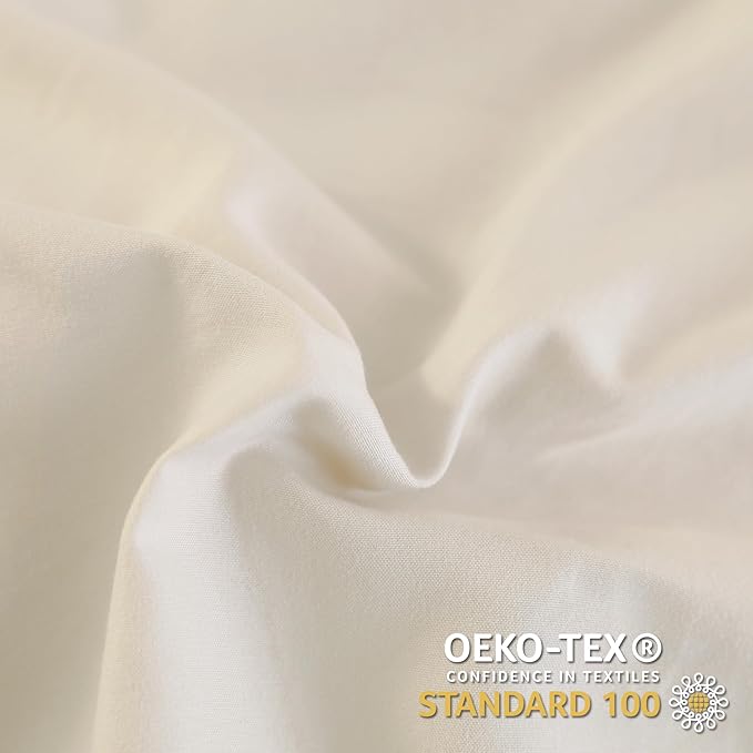 Andency Beige Comforter Set Full Size, 3 Pieces Solid Ruffle Vintage Rustic Soft Bedding Comforter Sets, All Season Lightweight Fluffy Soft Microfiber Bedding Set (79x90 Comforter & 2 Pillowcases)