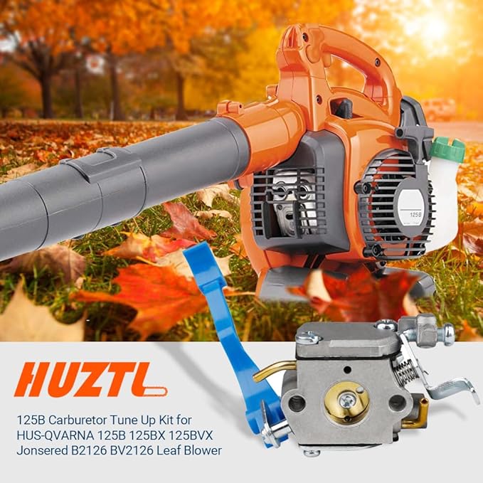 HUZTL 590460102 Carburetor for Husqvarna 125B 125BX 125BVX Leaf Blower Parts C1Q-W37 Carb Air Filter Fuel Line Kit