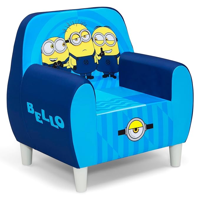 Delta Children Minions Foam Chair for Kids, Blue