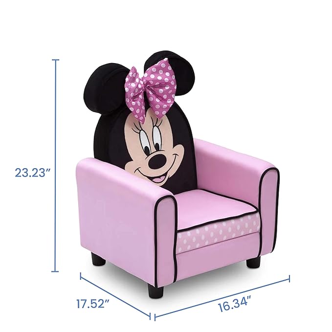 Delta Children Figural Upholstered Kids Chair, Disney Minnie Mouse