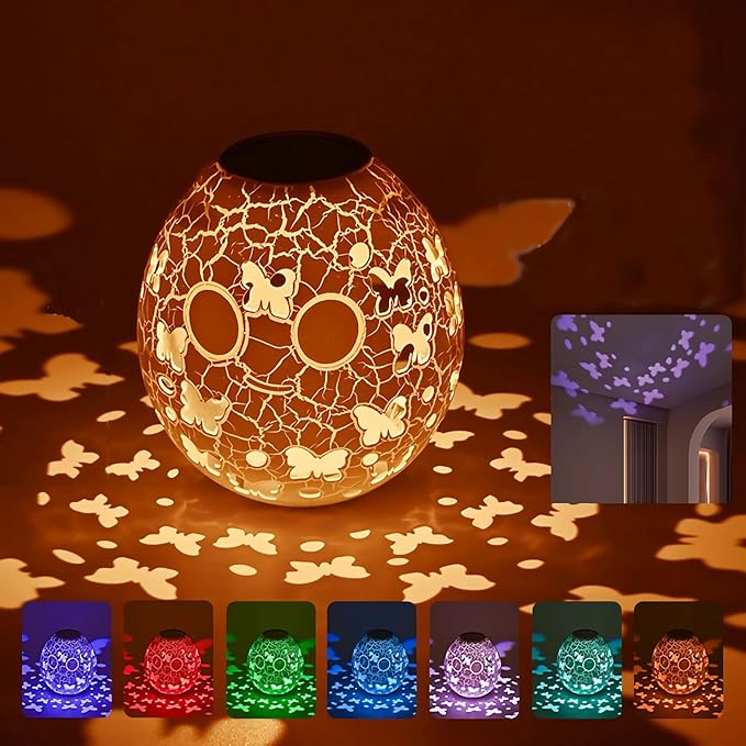 Table Lamp for Home Office，LED Bedside lamp，RGB 16 Colors，Multiple Lighting Modes Desk Lamps，Atmosphere Lights Suitable for Various Holidays（Butterfly）