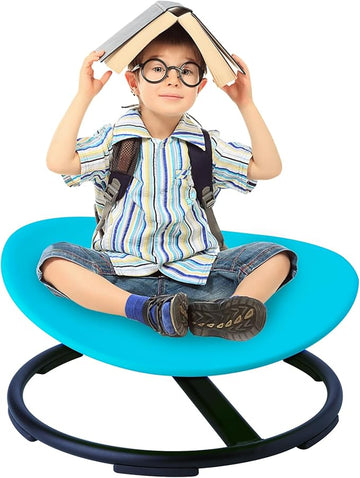 Swivel Sensory Spinning, Autism Children's Chair, Boost Balance in Kids,Non-Slip, Blue