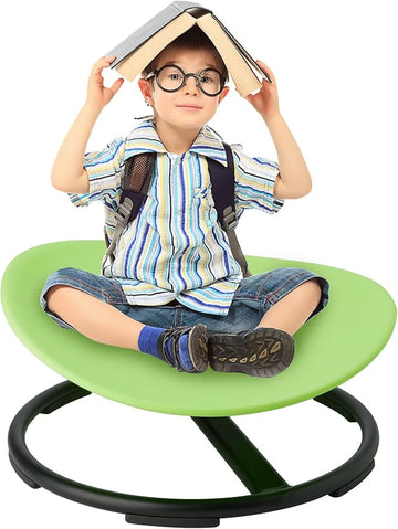 Swivel Sensory Spinning, Autism Children's Chair, Boost Balance in Kids,Non-Slip, Green