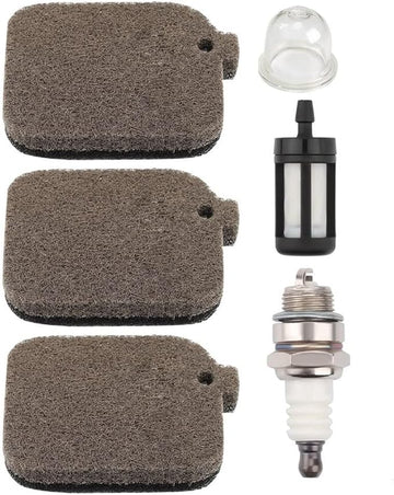 BG55 Air Filter for Stihl BG 55 BG85 SH85 BG65 SH55 BG45 Leaf Blower Parts 4229 120 1800 Tune Up Kit Air Cleaner Fuel Line Filter Primer Bulb Spark Plug (Pack of 3)