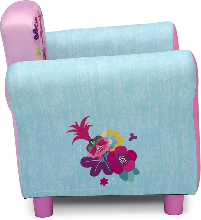 Delta Children Kids Character Upholstered Chair, Trolls World Tour