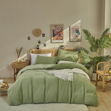 Wellboo Sage Green Velvet Comforter Sets Full Light Green Fluffy Bedding Solid Color Flannel Quilt Women Men Grass Green Comforters Micromink Sherpa Fuzzy Warm Bed Girls Boys Dorm Plush Bedding Soft