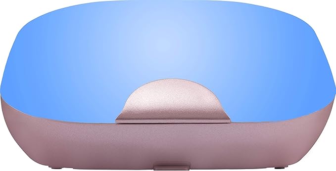 ENBRIGHTEN Night Light LED Table Lamp, Touch Sensor, Color Changing RGB, Wireless, Battery Operated, SleepLite, Sleep Friendly, Dimmable, Bedroom, Living Room, Office, Desk, Rose Gold, 47413