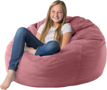 Beanbag Stuffed Animal Storage Organizer Cover Soft Premium Corduroy Removable Washable Stuffable Keep Room Clutter Plush Toys Storage (No Beans) XX-Large